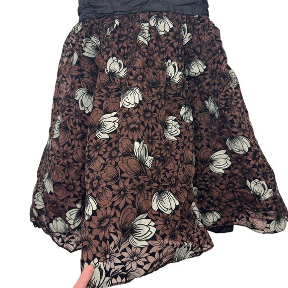 Anthropologie Frock by Tracey Reece Silk Chrysanthemum Tea Dress Size 6 Floral - Picture 4 of 10